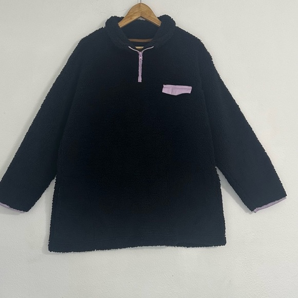 Koolaburra by Ugg Cozy Sherpa 1/4 Zip Pullover Black in Size XL - Picture 8 of 15
